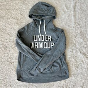 Under Armour gray hooded sweatshirt. Size medium. Good condition.